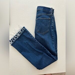 Abercrombie Relaxed straight jeans medium dark wash